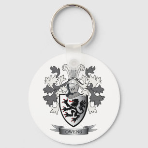 Owens Family Crest Coat of Arms Keychain