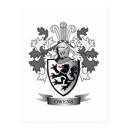 owens-family-crest-coat-of-arms-postcard-zazzle