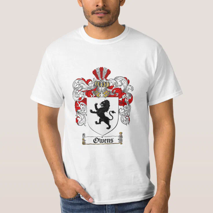 Owens Family Crest Owens Coat of Arms TShirt Zazzle