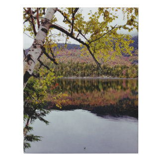 Owens pond faux canvas print