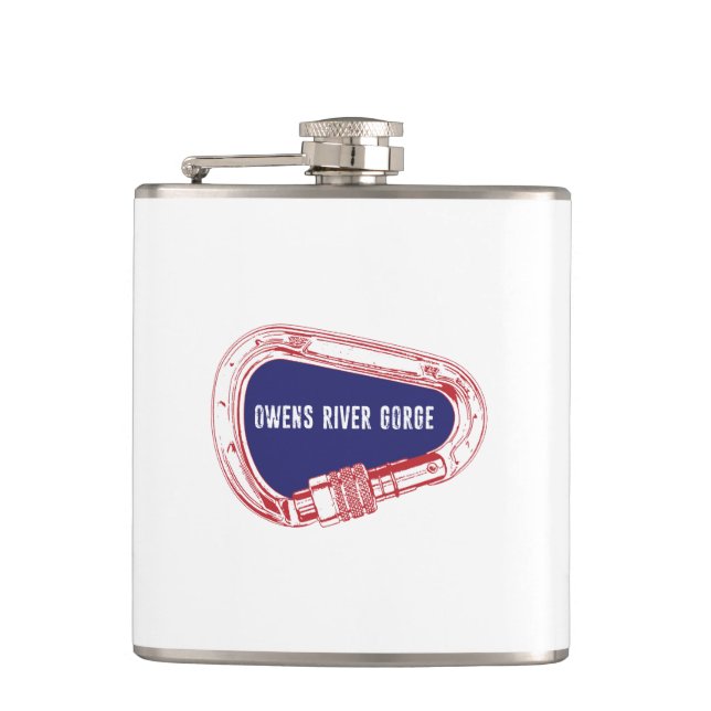 Owens River Gorge Climbing Carabiner Flask (Front)