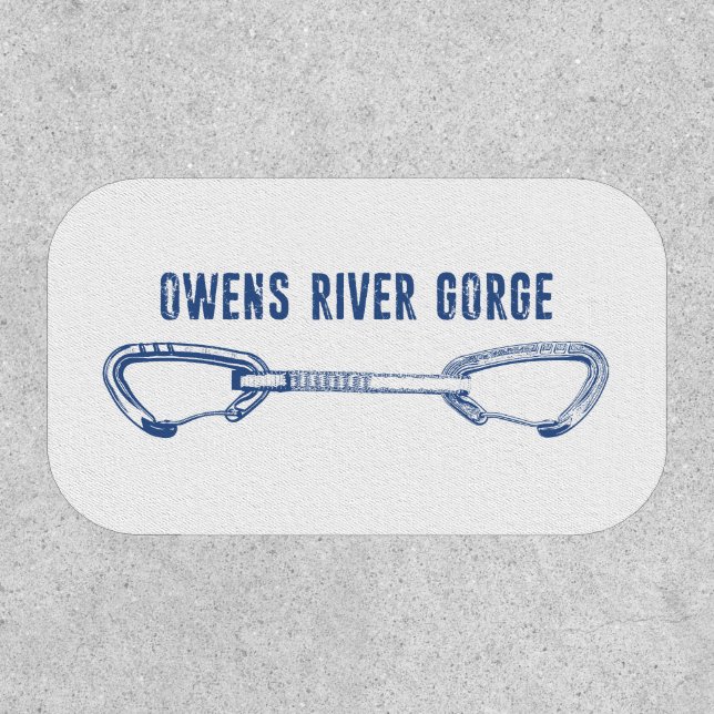 Owens River Gorge Rock Climbing Quickdraw Patch (Front)