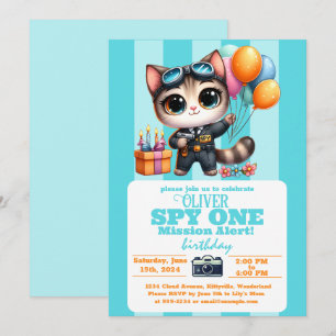 Owen's Sky Kitty Birthday Bonanza! Invitation