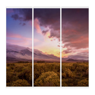 Owens Valley Sunrise Triptych Sierra Nevada