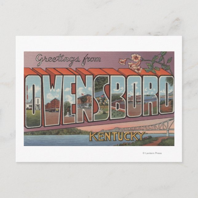 Owensboro, Kentucky - Large Letter Scenes Postcard (Front)