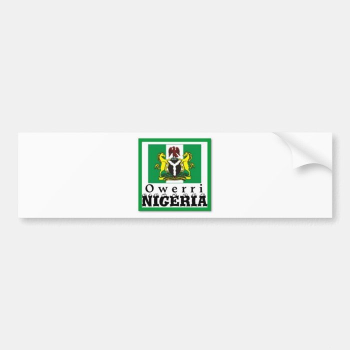"OWERRI",IMO STATE, NIGERIA(T Shirt And etc) Bumper Sticker