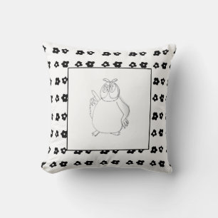 Owl Сartoon Birth Baby Boy for Kids Polka Throw Pillow