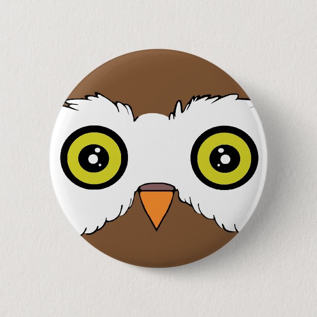 Owl 1 pinback button (Front)