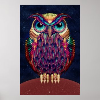 Owl 2 Poster by ikiiki at Zazzle