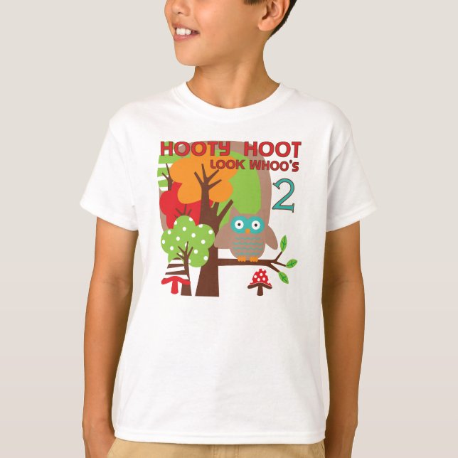 Owl 2nd Birthday T-shirts and Gifts (Front)