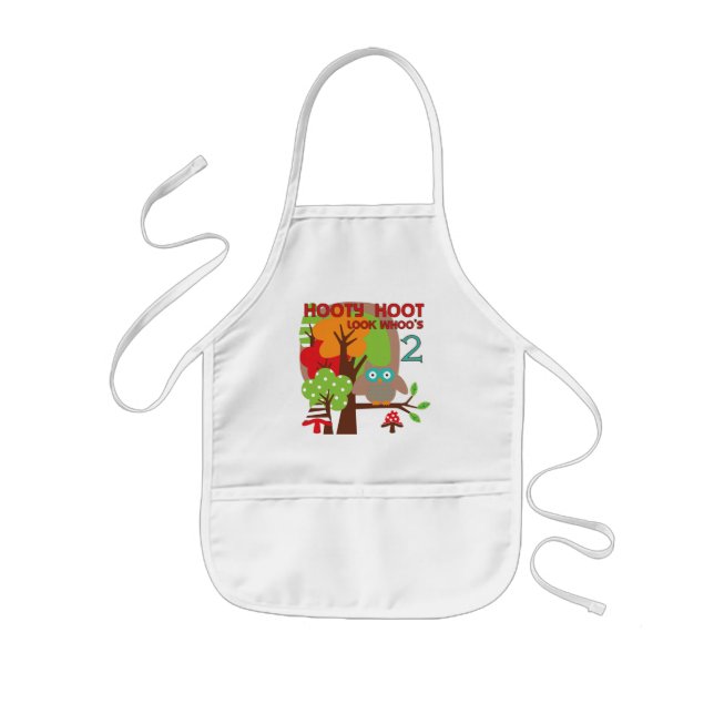 Owl 2nd Birthday T-shirts and Gifts Kids' Apron (Front)