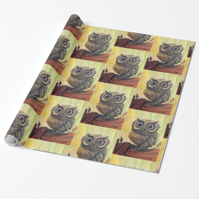 Owl 30in x 6ft Wrapping Paper, Glossy Wrapping Paper (Unrolled)