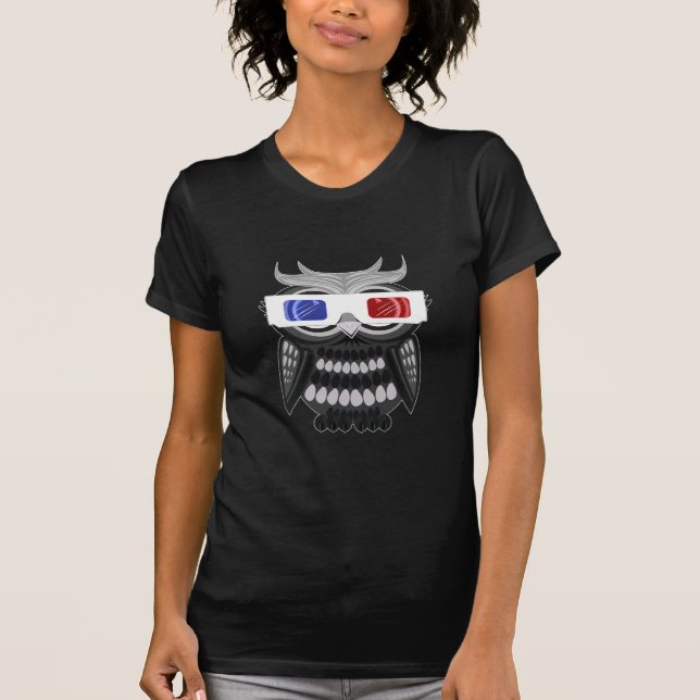 Owl - 3D Glasses T-Shirt (Front)