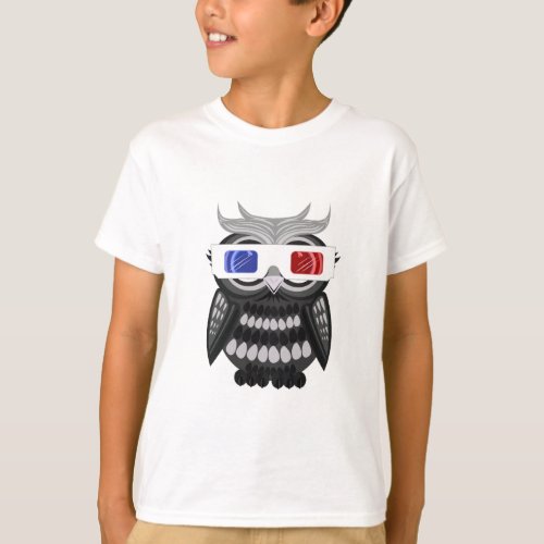 Owl _ 3D Glasses T_Shirt