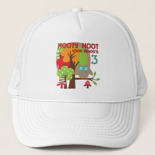 Owl 3rd Birthday T-shirts and Gifts Trucker Hat