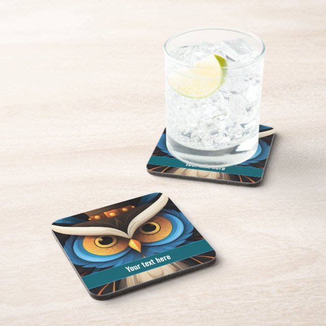 Owl 5 beverage coaster (Right Side)