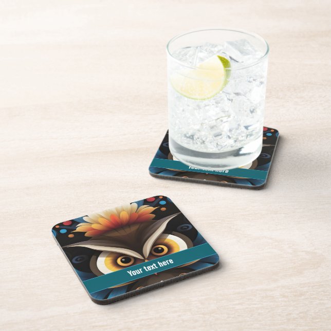 Owl 6 beverage coaster (Right Side)