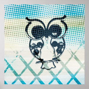 Owl Abstract Poster
