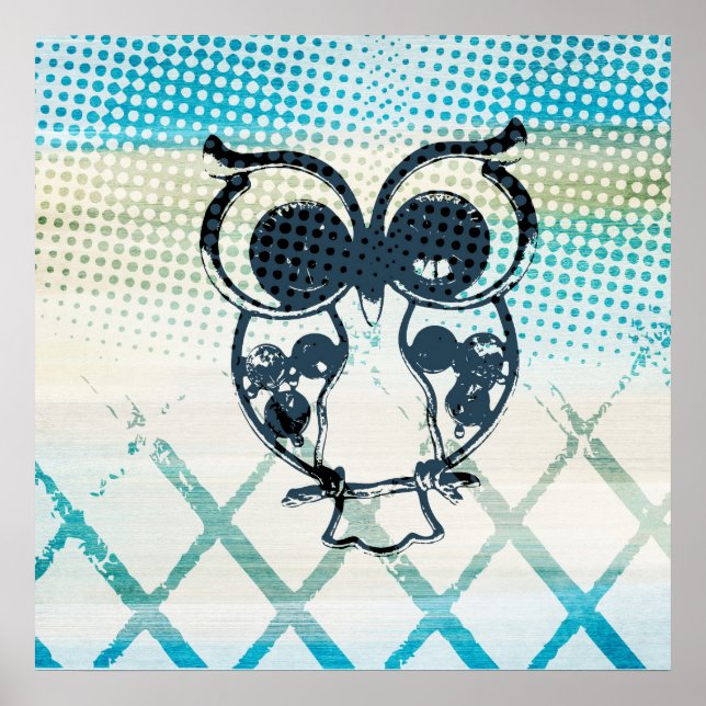 Owl Abstract Poster (Front)