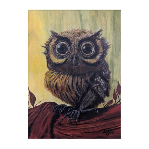 Owl Acrylic Wall Art 10 x 14 Acrylic Print