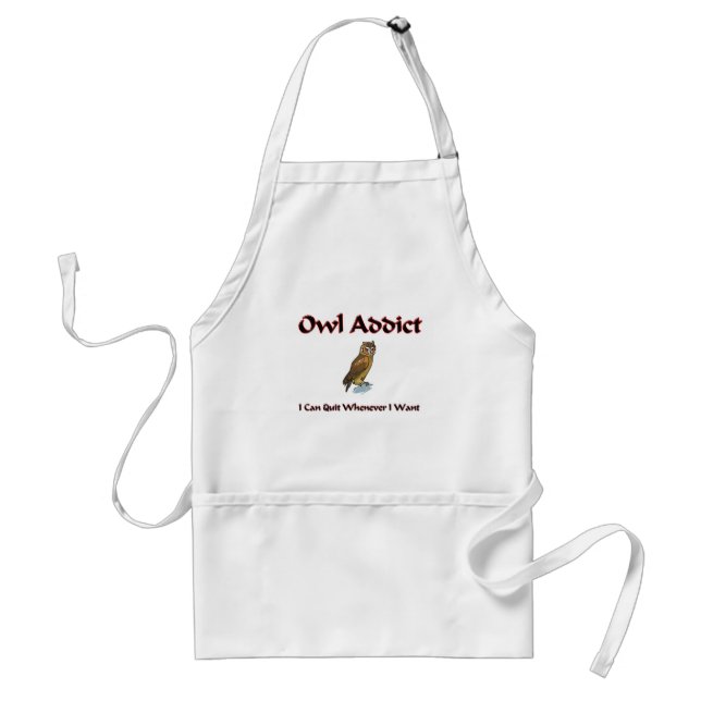 Owl Addict Adult Apron (Front)