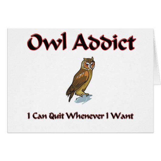 Owl Addict Cards (Front Horizontal)
