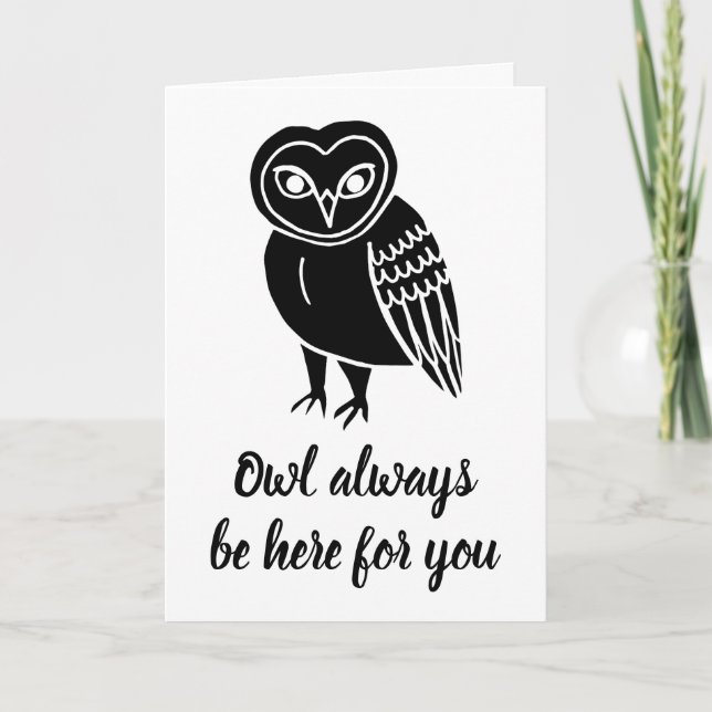 Owl Always Be Here for You Sympathy Card (Front)