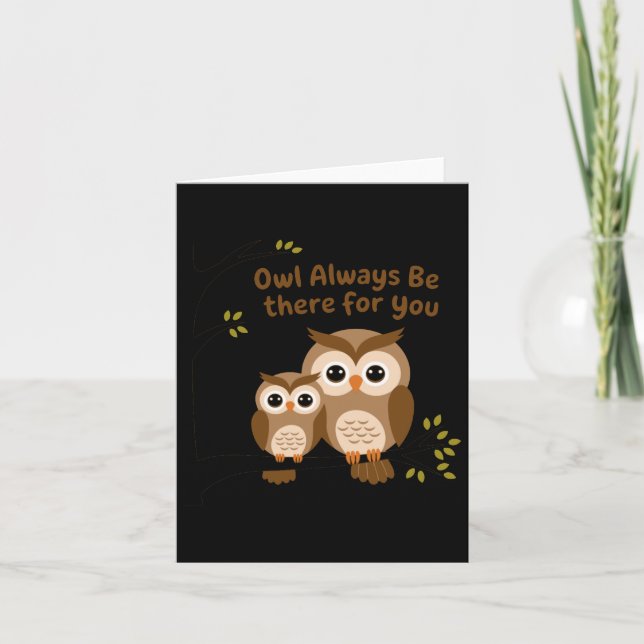 Owl Always Be There Comforting Message Sticker  Card (Front)