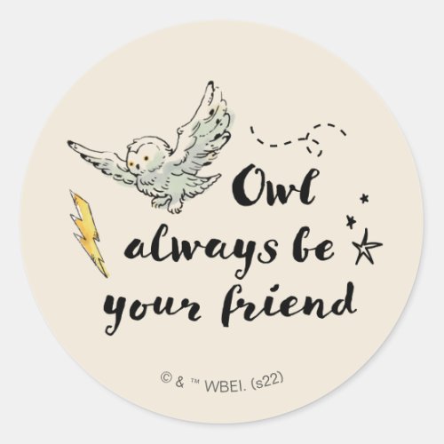 Owl Always Be Your Friend Classic Round Sticker