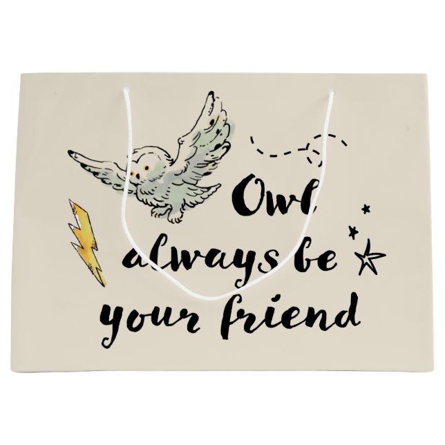 Owl Always Be Your Friend Large Gift Bag (Front)