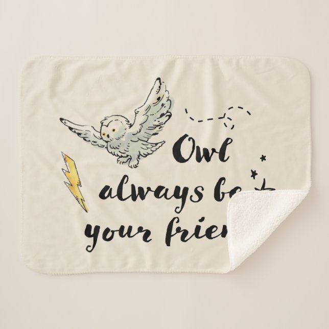 Owl Always Be Your Friend Sherpa Blanket (Front (Horizontal))