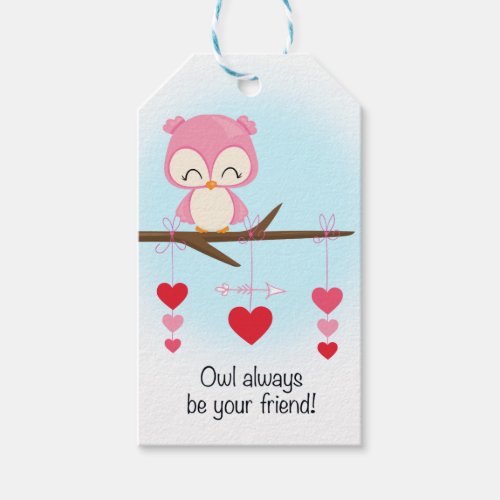 Owl Always Be Your Friend Valentine Gift Tags