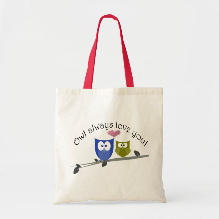 Owl always love you canvas bag