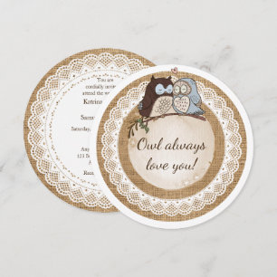 Owl Always Love You Casual Wedding Invitation