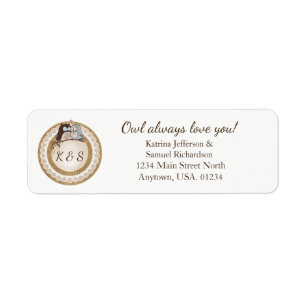 Owl Always Love You Casual Wedding Label