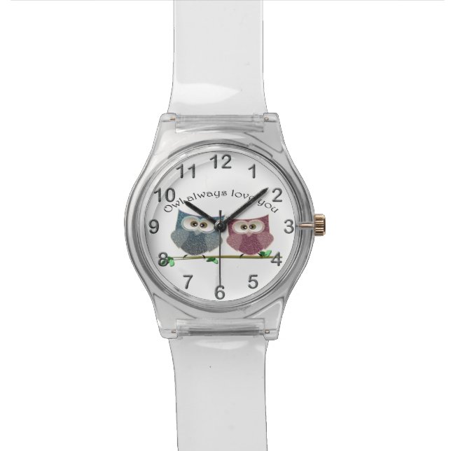 Owl always love you, cute Owls art Watch (Close Up)