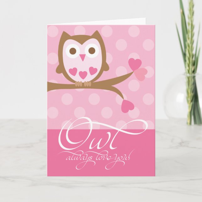 Owl always love you holiday card (Front)
