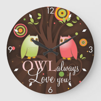 Owl Always Love You Large Clock