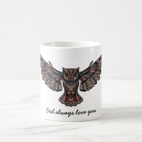 Owl always love you Mosaic Decorative Coffee Mug