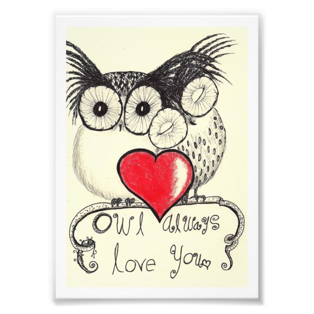owl always love you photo print (Front)