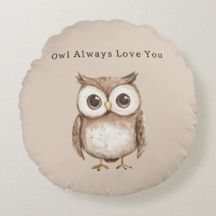 Owl Always Love You Round Pillow