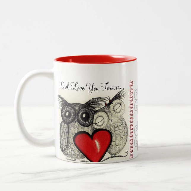 Owl Always Love You Two-Tone Coffee Mug (Left)