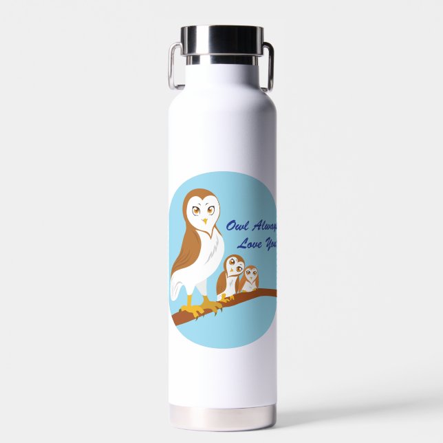 Owl Always Love You! Water Bottle (Front)