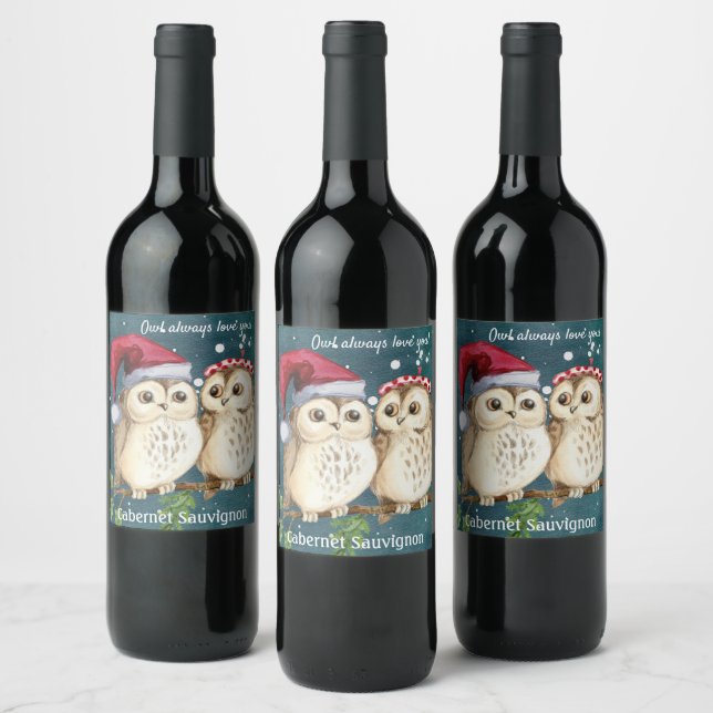 Owl Always Love You Wine Label (Bottles)