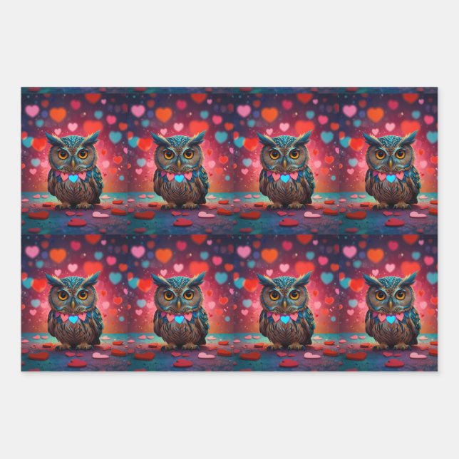 Owl always love you wrapping paper sheets (Front 3)