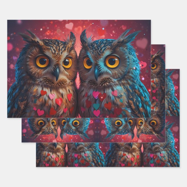 Owl always love you wrapping paper sheets (Set)
