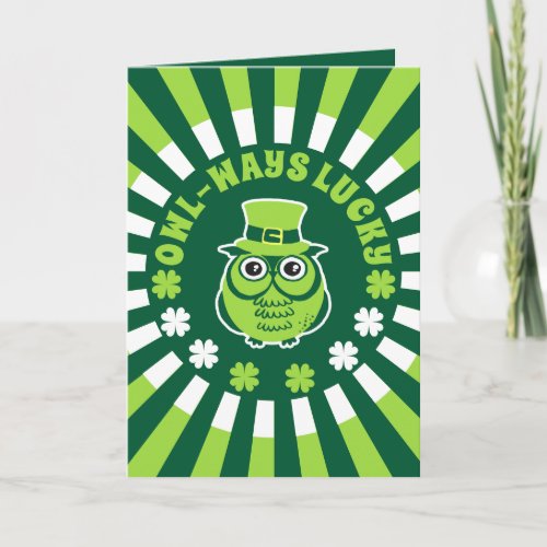 Owl Always Lucky St Patricks Day Card