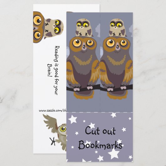 Owl and Baby ~ Cutout Bookmarks (Front/Back)
