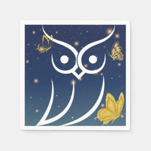 Owl and Butterflies Napkins