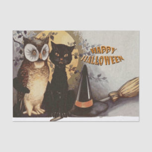 Owl and Cat Halloween Tissue Paper